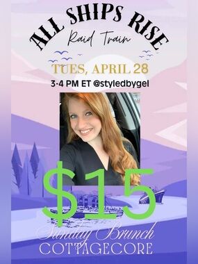 $15 starts ALL SHIPS RISE- all sale final- no cancellations- thanks SO much!!!